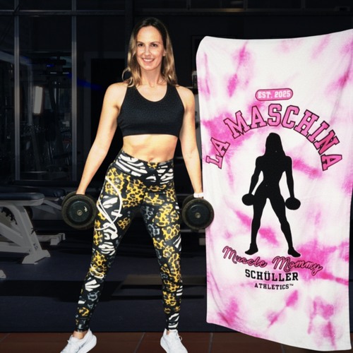 80s Beach Towel – Muscle Mummy Tanja Edition