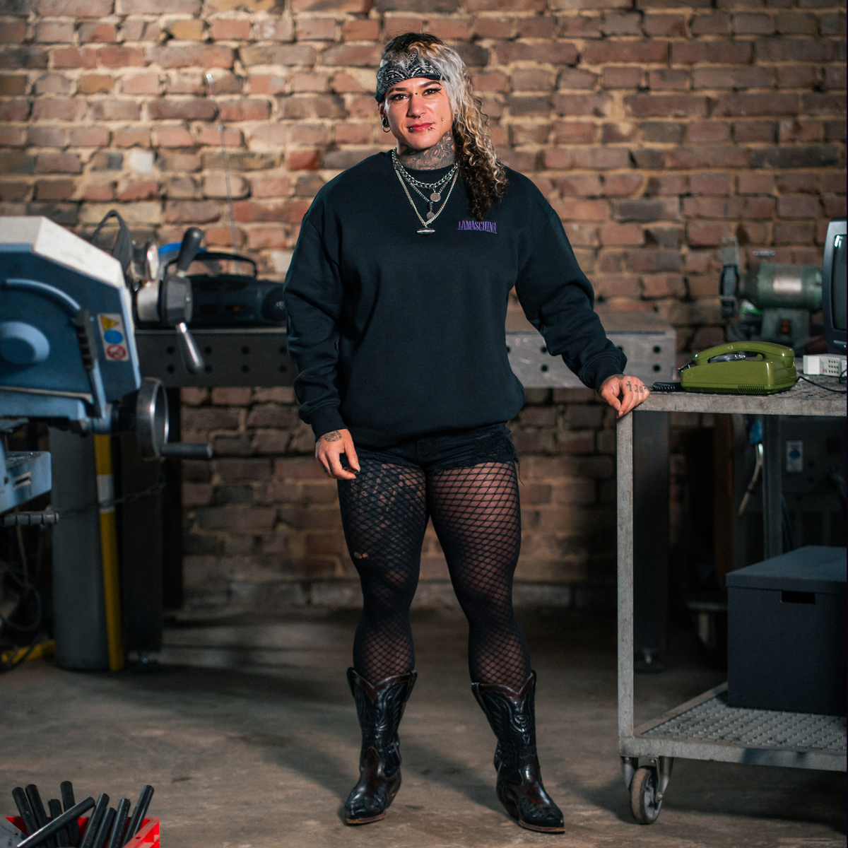80s Corporate Pullover - Zeitmaschinen GmbH Lila