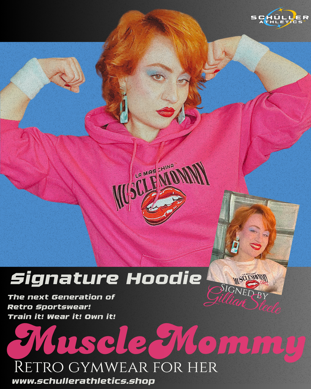80s Gym Hoodie – Muscle Mommy Signature PINK