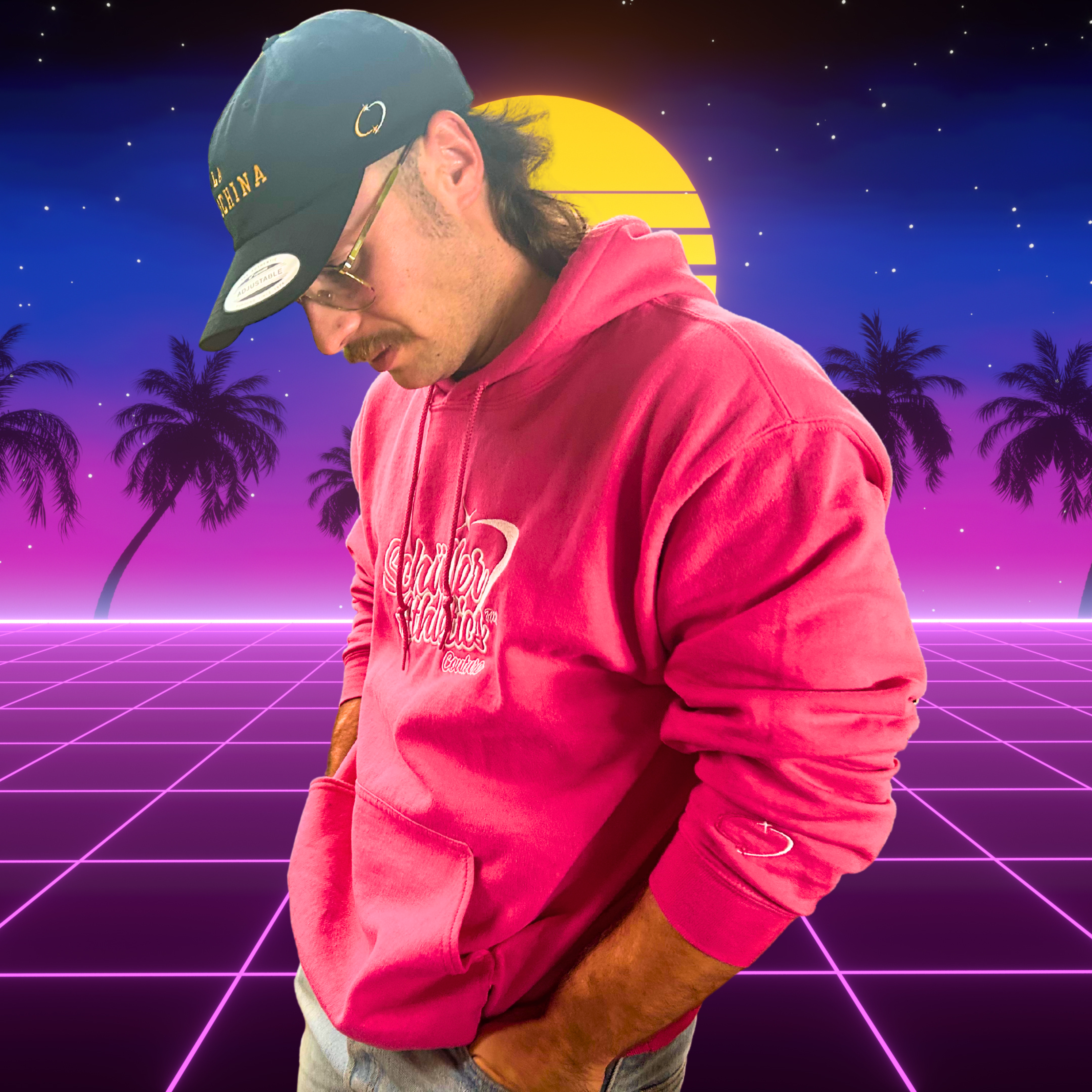 Retro Gym Hoodie – Flamingo Pink Edition