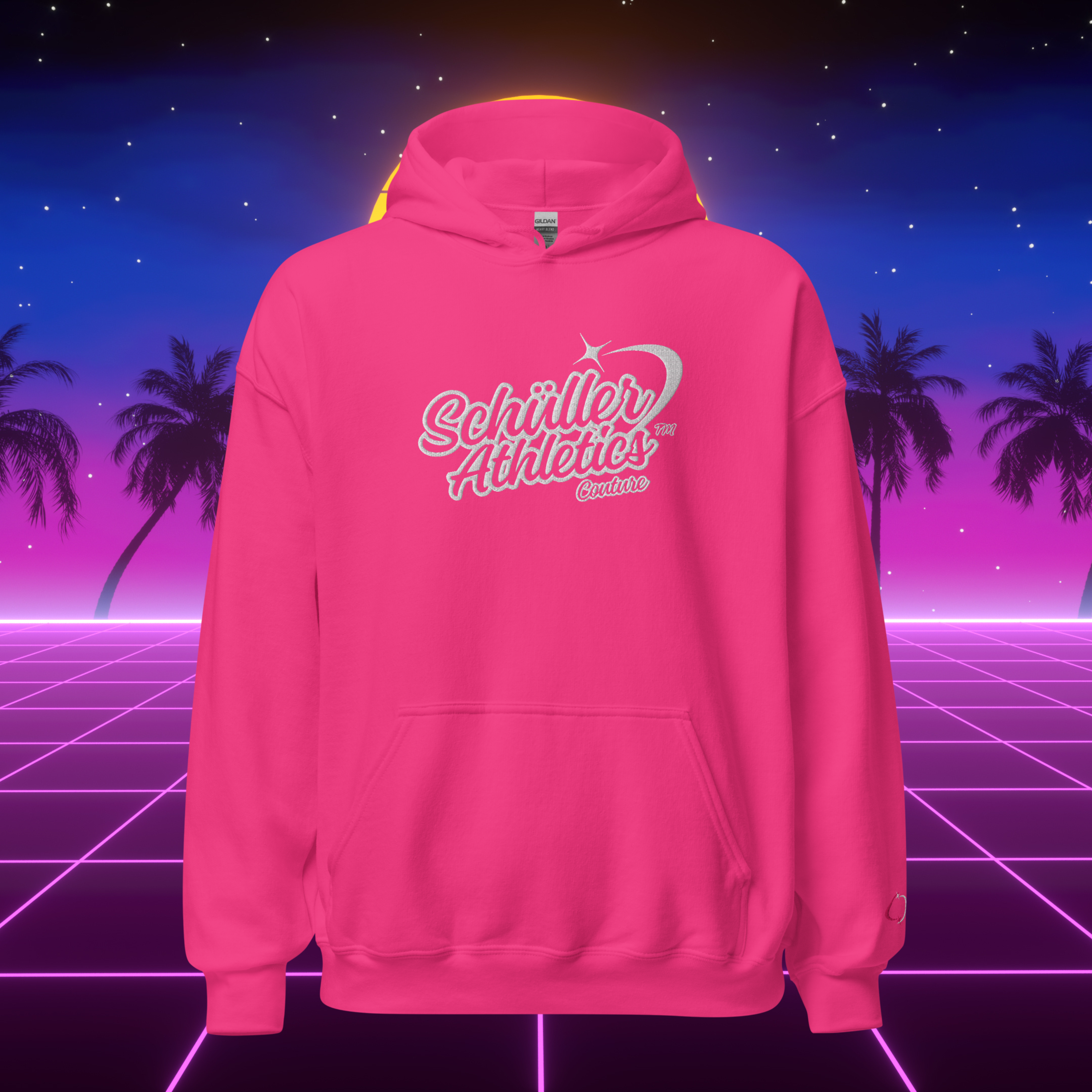 Retro Gym Hoodie – Flamingo Pink Edition