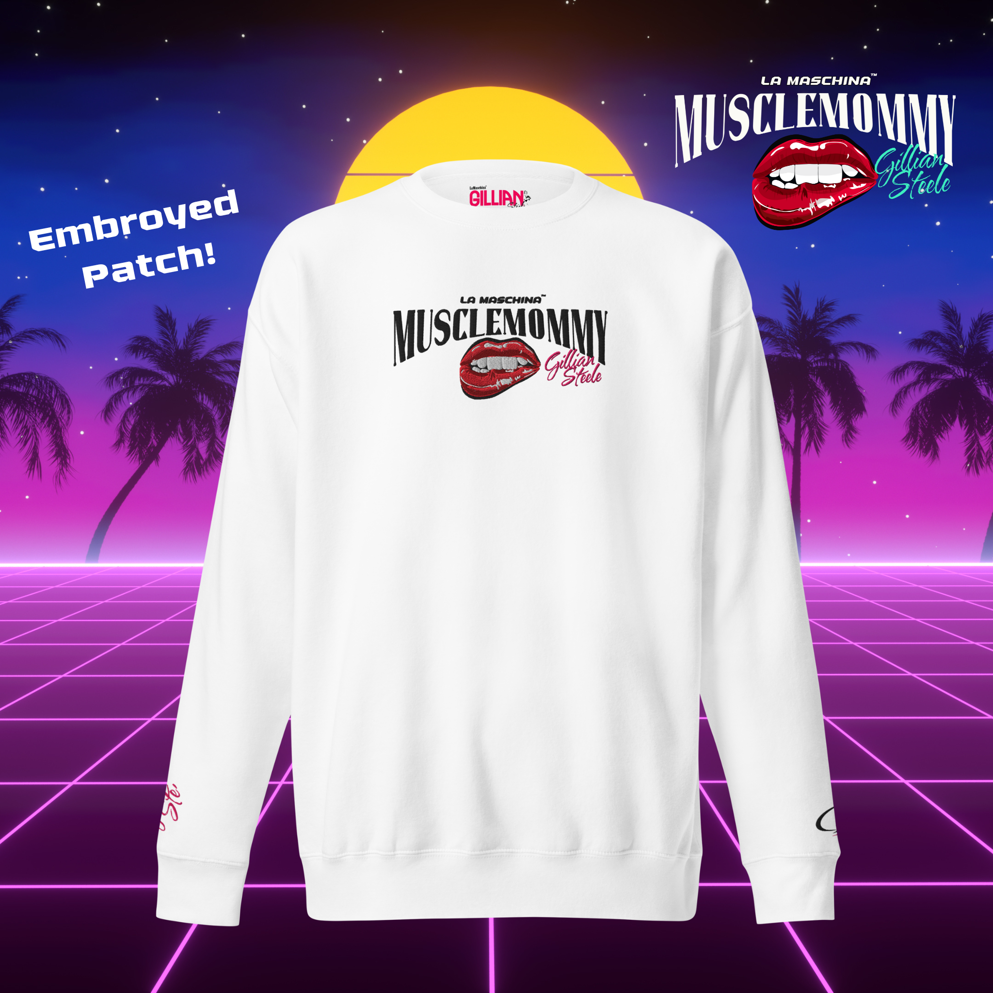 Retro Gym Crewneck – Muscle Mommy Signature