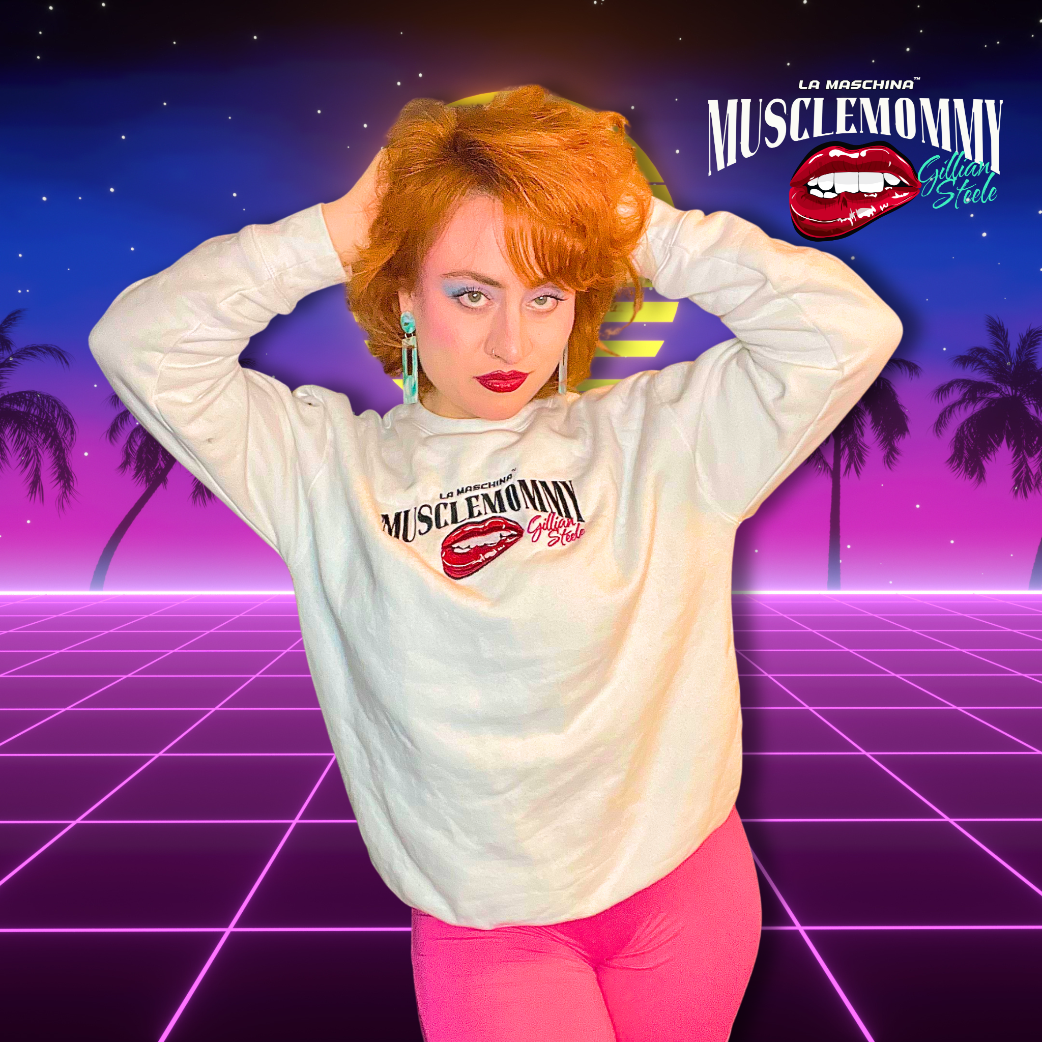 Retro Gym Crewneck – Muscle Mommy Signature