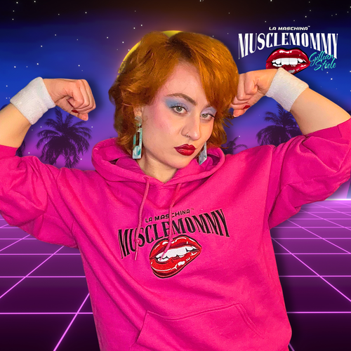 80s Gym Hoodie – Muscle Mommy Signature PINK