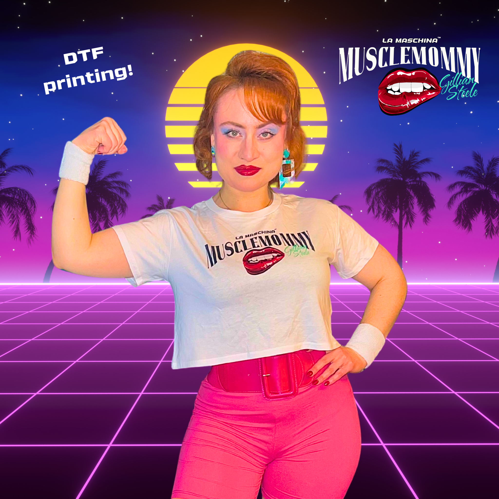 Retro Gym Crop Top – Muscle Mommy