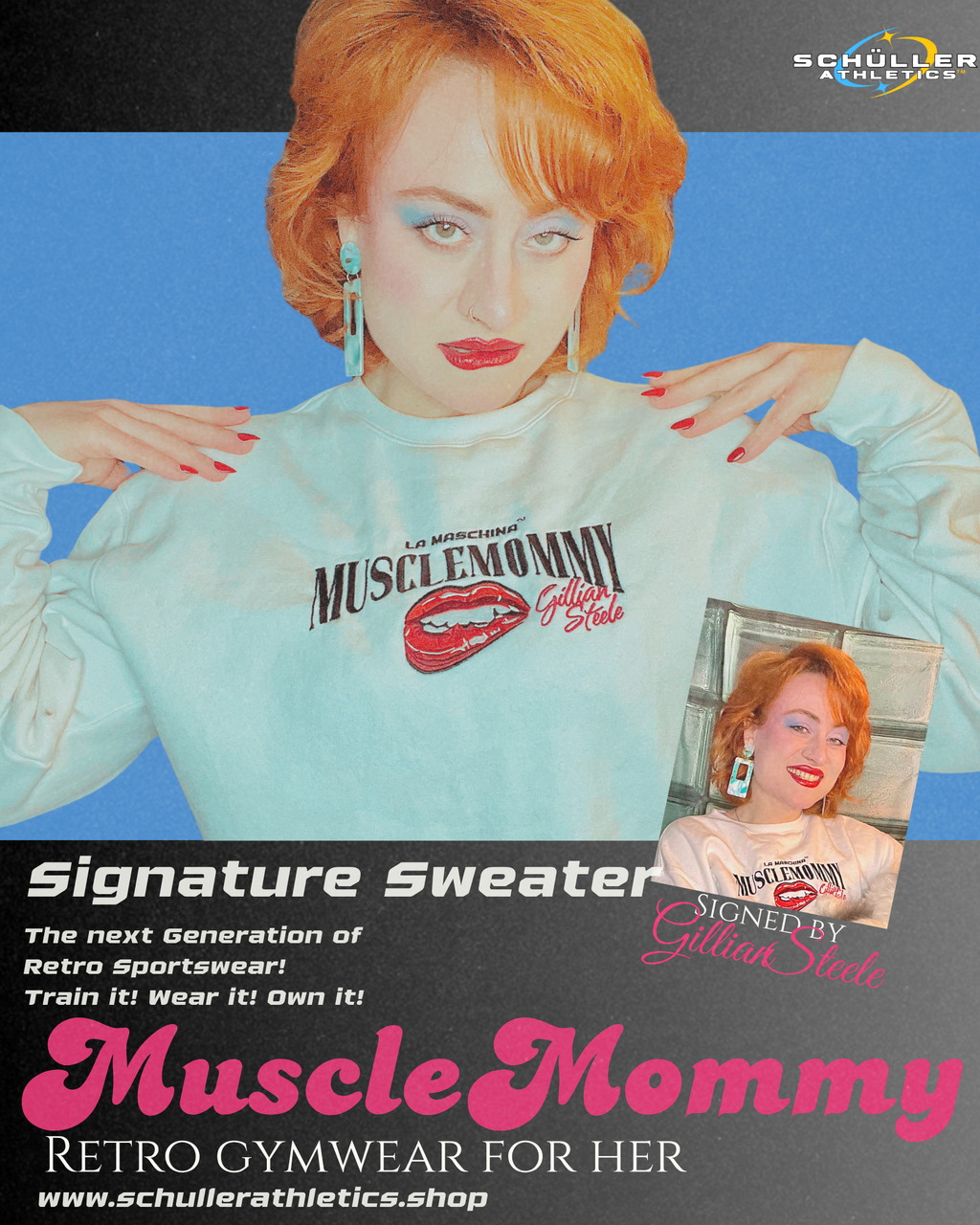 Retro Gym Crewneck – Muscle Mommy Signature
