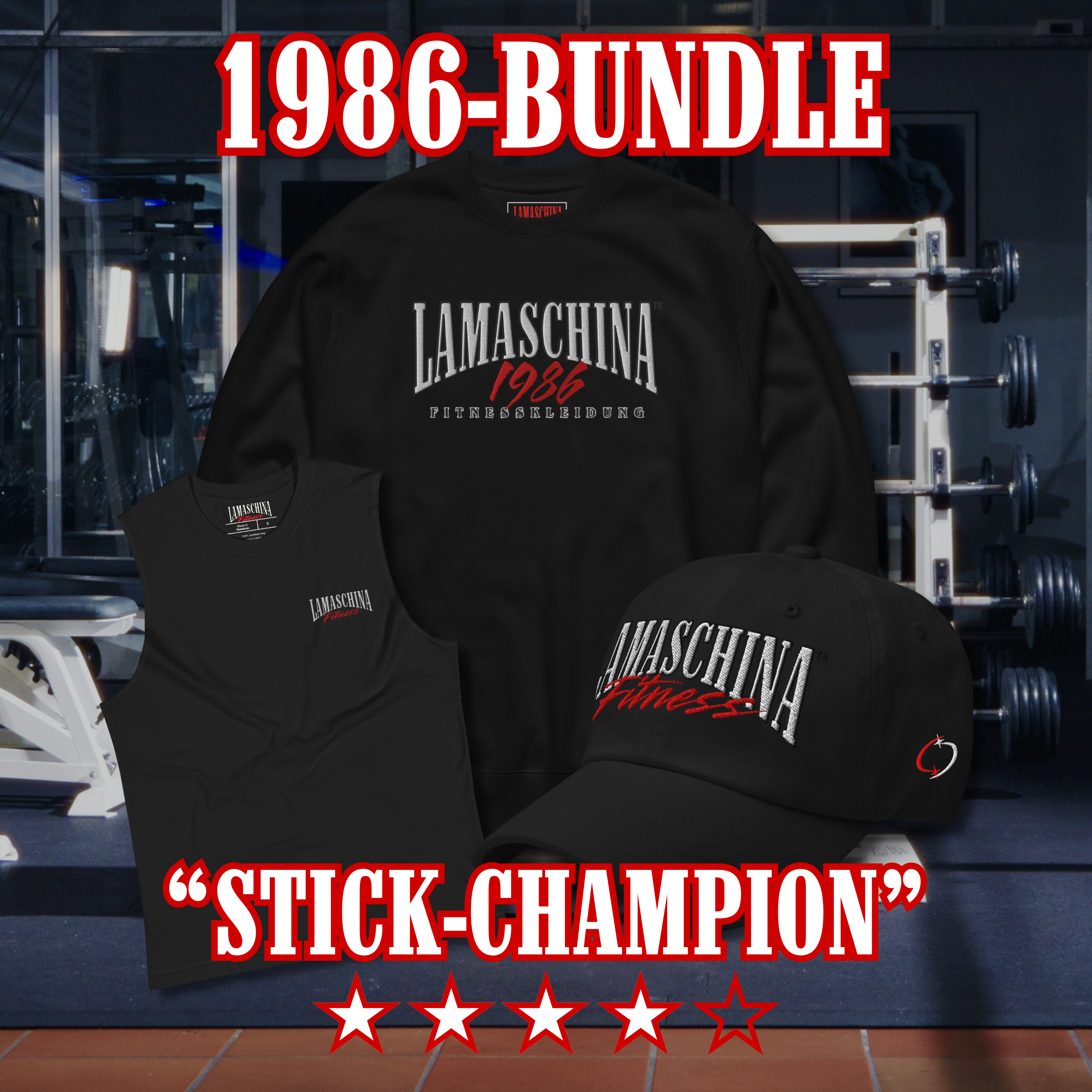 80s Gym Bundle – 1986 Champion Embroidery Pack
